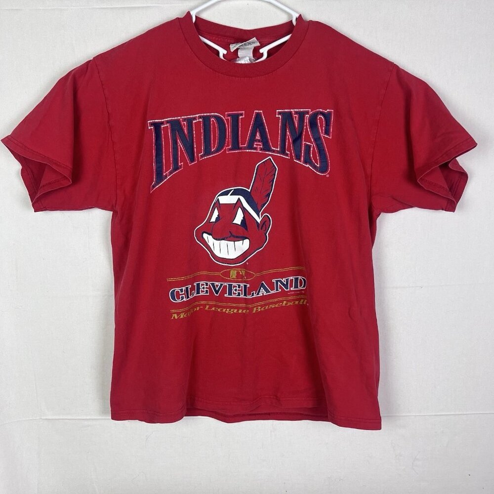 Vintage 1998‎ Cleveland Indians Guardians Graphic T-Shirt  XL Lee Sport Nutmeg
